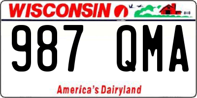 WI license plate 987QMA