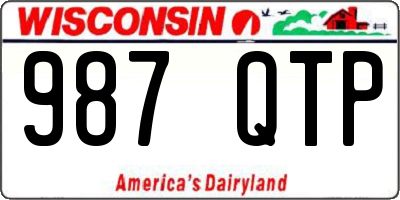 WI license plate 987QTP
