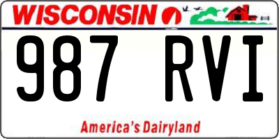WI license plate 987RVI