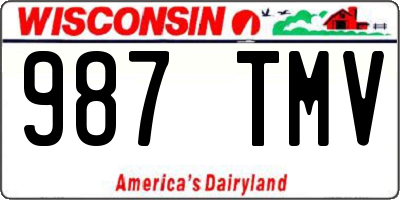WI license plate 987TMV