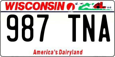 WI license plate 987TNA