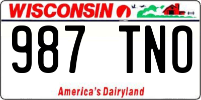 WI license plate 987TNO