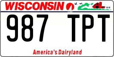 WI license plate 987TPT