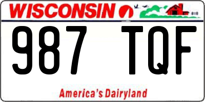 WI license plate 987TQF