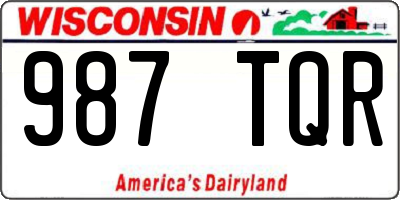 WI license plate 987TQR