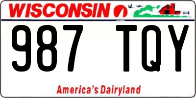 WI license plate 987TQY
