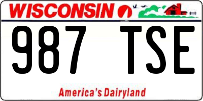 WI license plate 987TSE