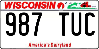 WI license plate 987TUC