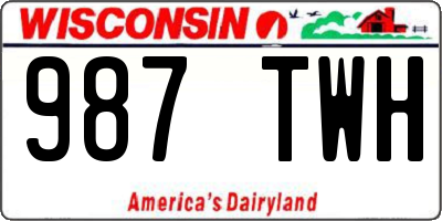 WI license plate 987TWH