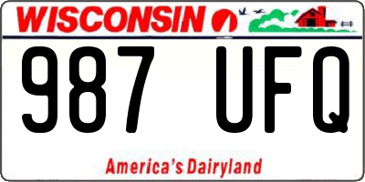 WI license plate 987UFQ