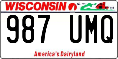 WI license plate 987UMQ
