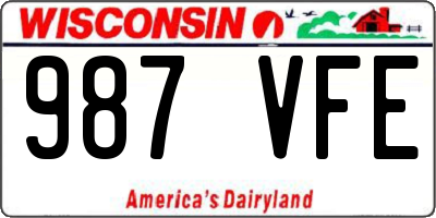 WI license plate 987VFE