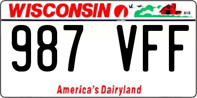 WI license plate 987VFF