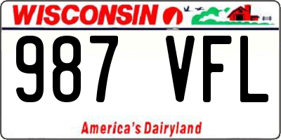 WI license plate 987VFL