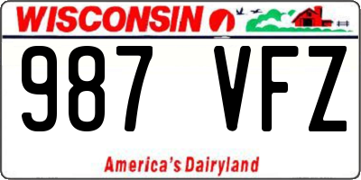 WI license plate 987VFZ