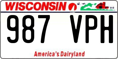 WI license plate 987VPH
