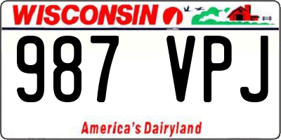WI license plate 987VPJ