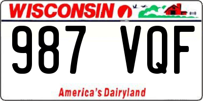 WI license plate 987VQF