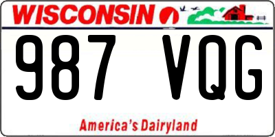 WI license plate 987VQG