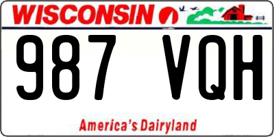 WI license plate 987VQH