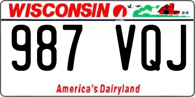 WI license plate 987VQJ