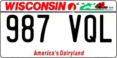 WI license plate 987VQL