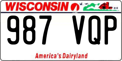 WI license plate 987VQP