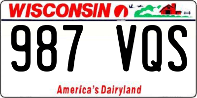WI license plate 987VQS