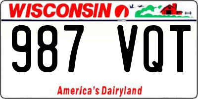 WI license plate 987VQT