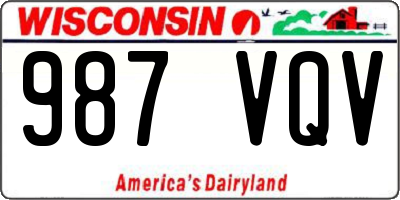 WI license plate 987VQV