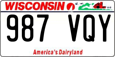 WI license plate 987VQY