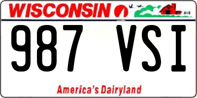 WI license plate 987VSI