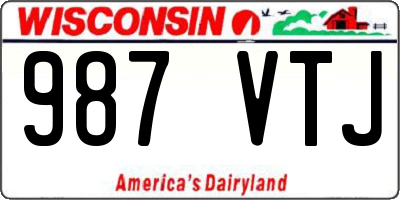 WI license plate 987VTJ