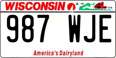 WI license plate 987WJE