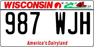 WI license plate 987WJH