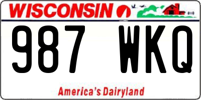 WI license plate 987WKQ
