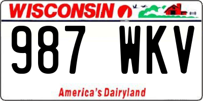 WI license plate 987WKV