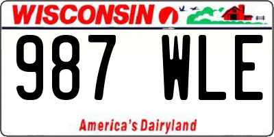 WI license plate 987WLE