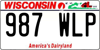 WI license plate 987WLP
