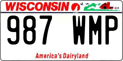WI license plate 987WMP