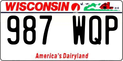 WI license plate 987WQP