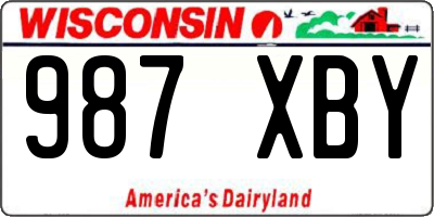 WI license plate 987XBY