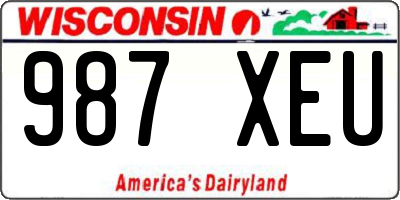 WI license plate 987XEU