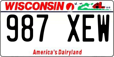 WI license plate 987XEW