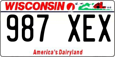 WI license plate 987XEX