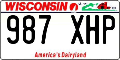 WI license plate 987XHP