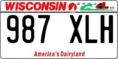 WI license plate 987XLH
