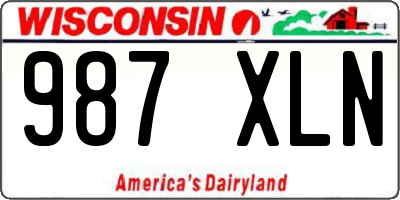 WI license plate 987XLN