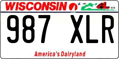 WI license plate 987XLR