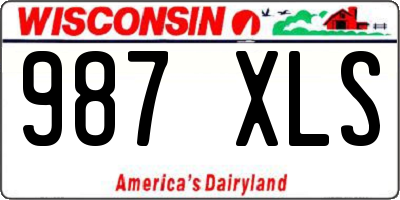 WI license plate 987XLS